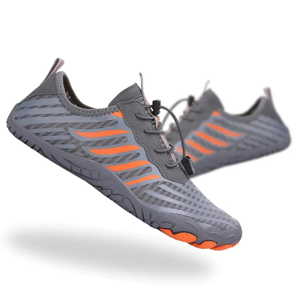 Vortex - Gray Barefoot Shoes for Gym - Wide Toe Box - Zero Drop - Grounding Shoes